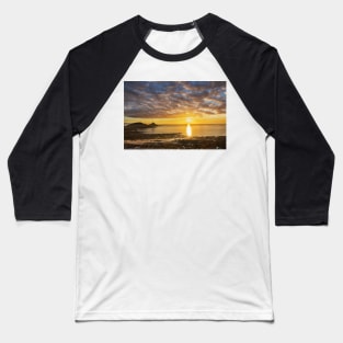 Mumbles Lighthouse, Bracelet Bay Baseball T-Shirt